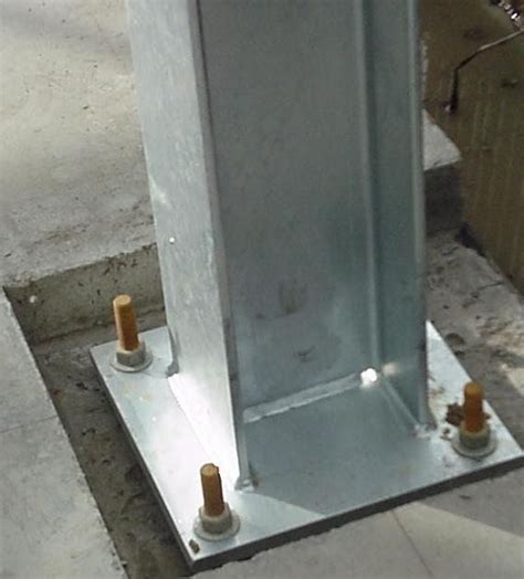 square metal column house foundation|steel column base.